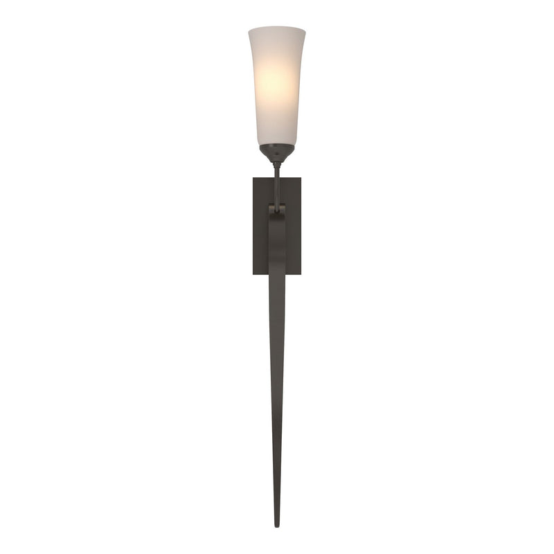 Hubbardton Forge 204529-SKT-14-GG0350 One Light Wall Sconce, Oil Rubbed Bronze