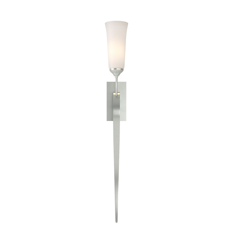Hubbardton Forge 204529-SKT-82-GG0350 One Light Wall Sconce, Vintage Platinum