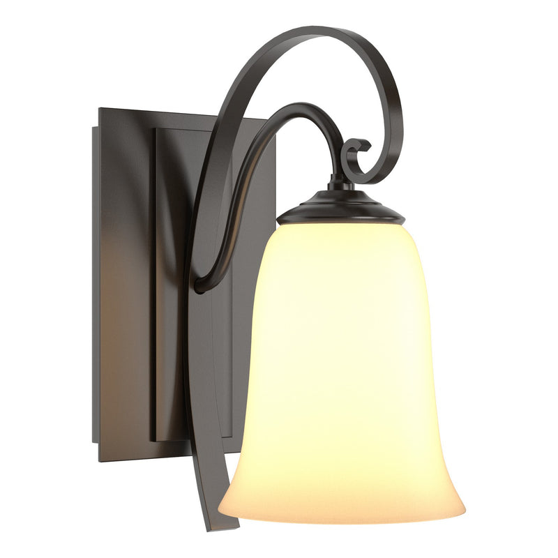 Hubbardton Forge 204531-SKT-14-GG0035 One Light Wall Sconce, Oil Rubbed Bronze