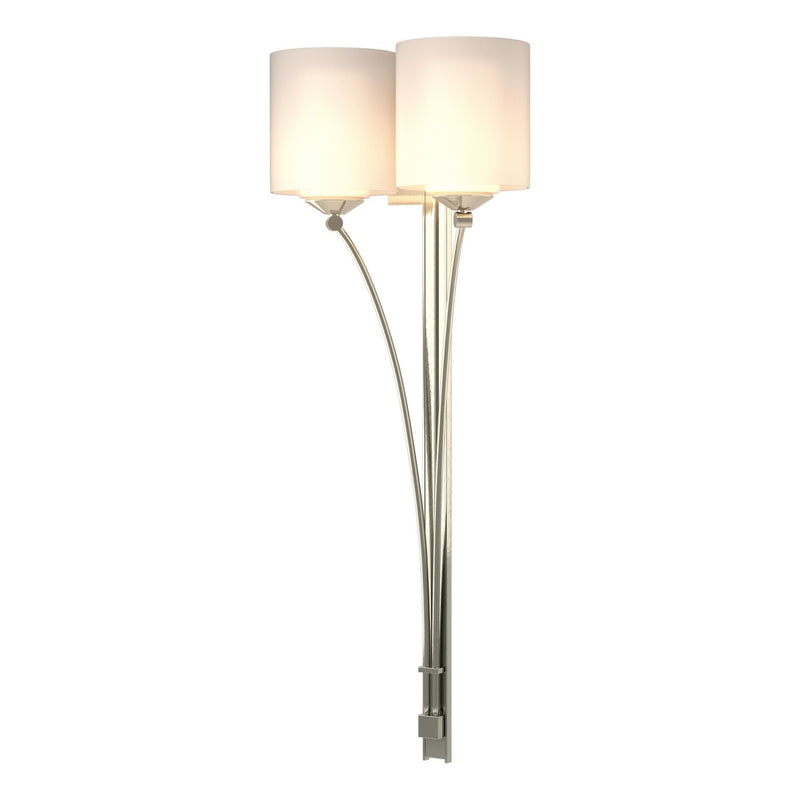 Hubbardton Forge 204672-SKT-85-GG0169 Two Light Wall Sconce, Sterling