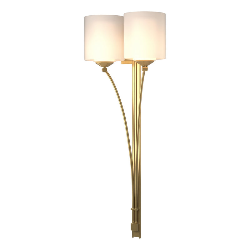 Hubbardton Forge 204672-SKT-86-GG0169 Two Light Wall Sconce, Modern Brass