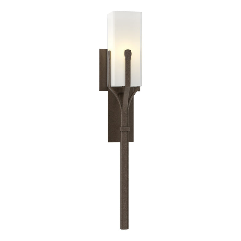 Hubbardton Forge 204750-SKT-05-GG0441 One Light Wall Sconce, Bronze