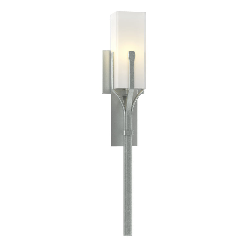 Hubbardton Forge 204750-SKT-82-GG0441 One Light Wall Sconce, Vintage Platinum