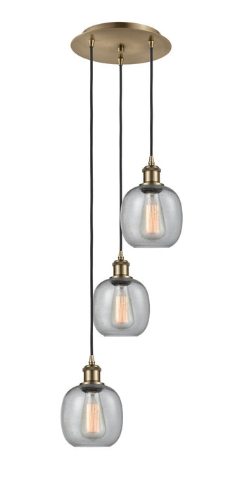 Innovations 113B-3P-AB-G104 LED Pendant, Antique Brass