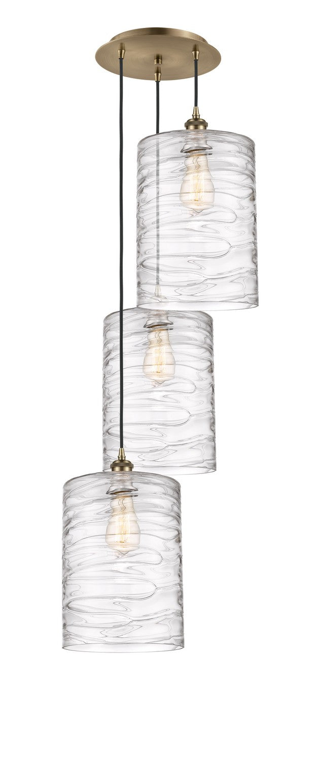 Innovations 113B-3P-AB-G1113-L LED Pendant, Antique Brass