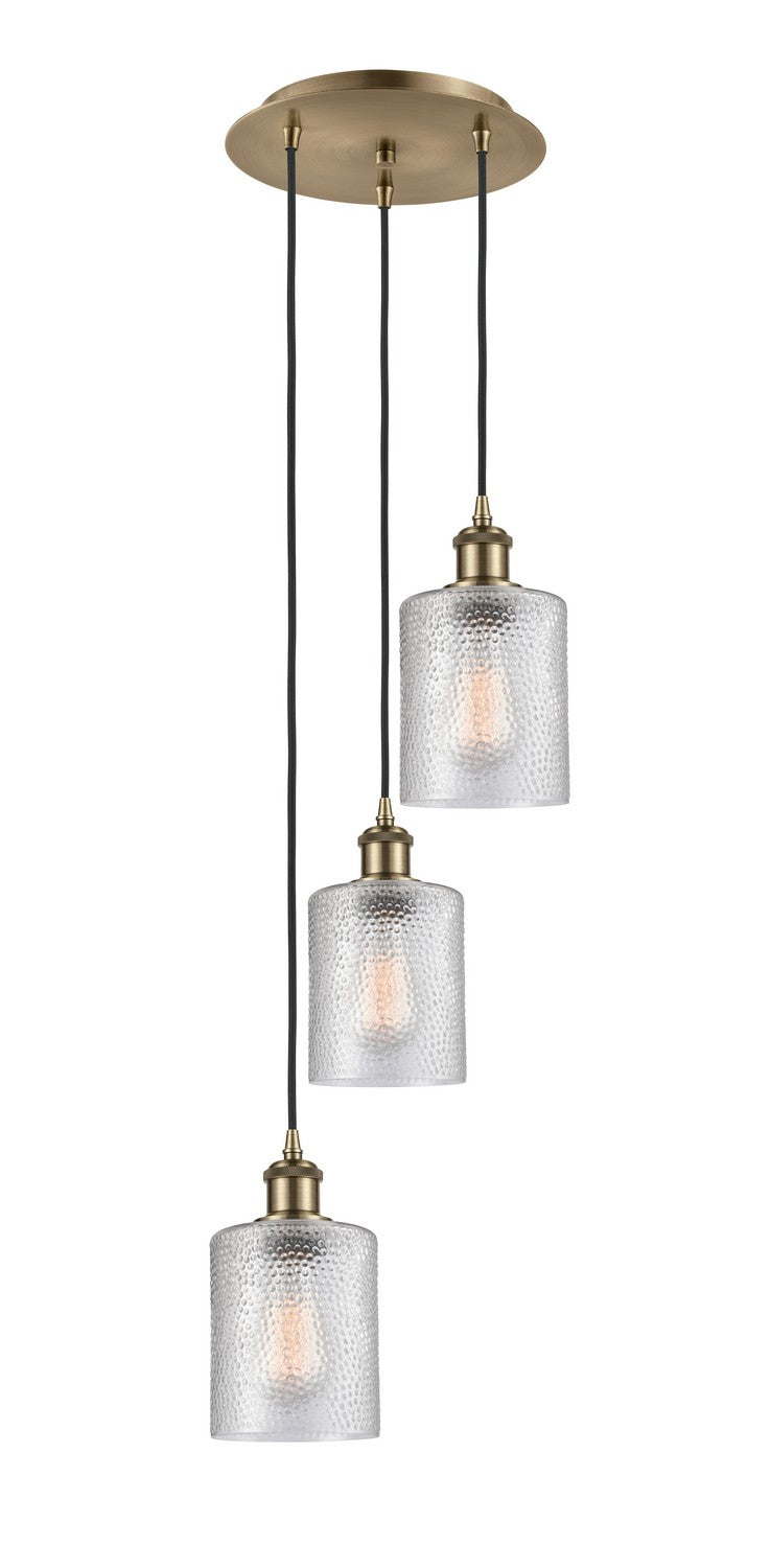 Innovations 113B-3P-AB-G112 LED Pendant, Antique Brass