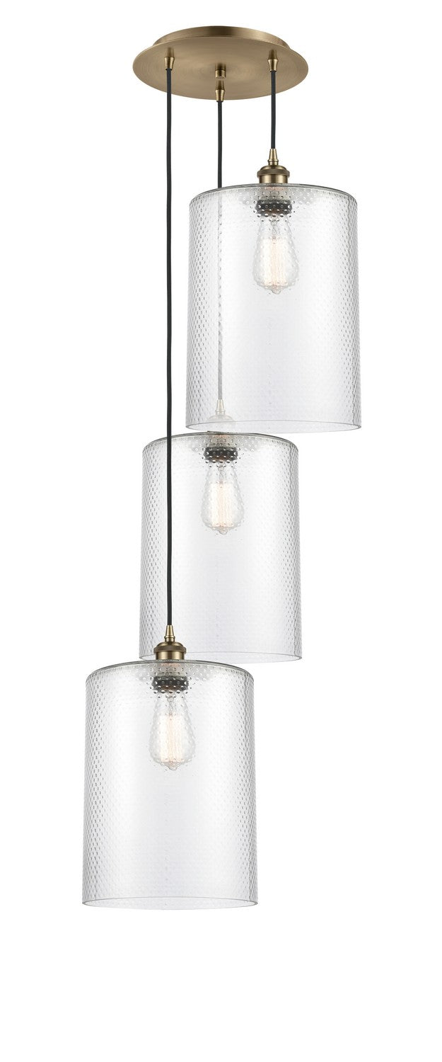 Innovations 113B-3P-AB-G112-L LED Pendant, Antique Brass