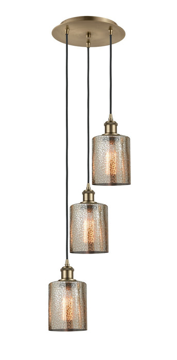 Innovations 113B-3P-AB-G116 LED Pendant, Antique Brass
