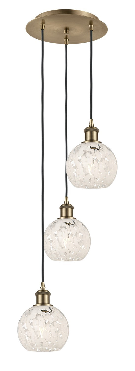 Innovations 113B-3P-AB-G1216-6WM LED Pendant, Antique Brass