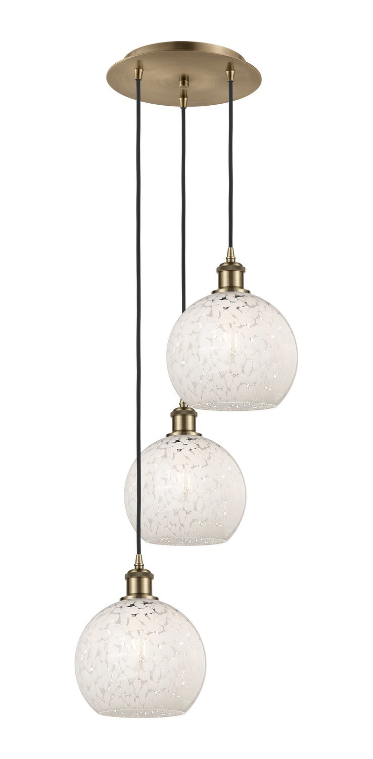 Innovations 113B-3P-AB-G1216-8WM LED Pendant, Antique Brass