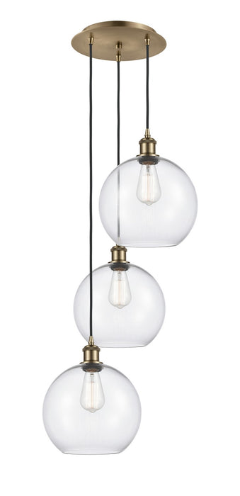 Innovations 113B-3P-AB-G122-10 LED Pendant, Antique Brass