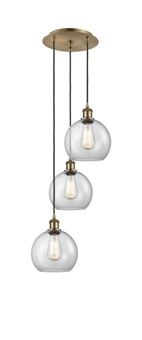 Innovations 113B-3P-AB-G122-8 LED Pendant, Antique Brass