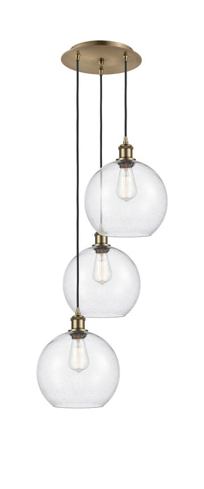 Innovations 113B-3P-AB-G124-10 LED Pendant, Antique Brass