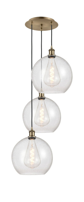 Innovations 113B-3P-AB-G124-12 LED Pendant, Antique Brass