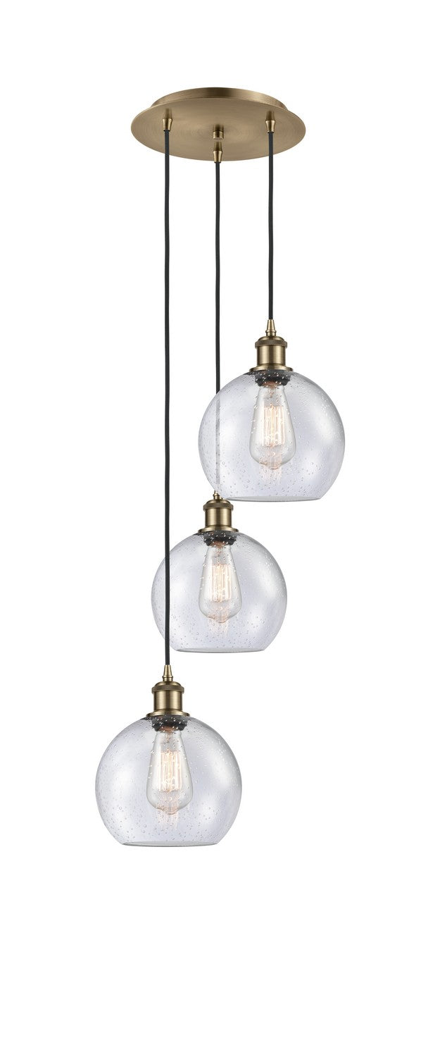 Innovations 113B-3P-AB-G124-8 LED Pendant, Antique Brass