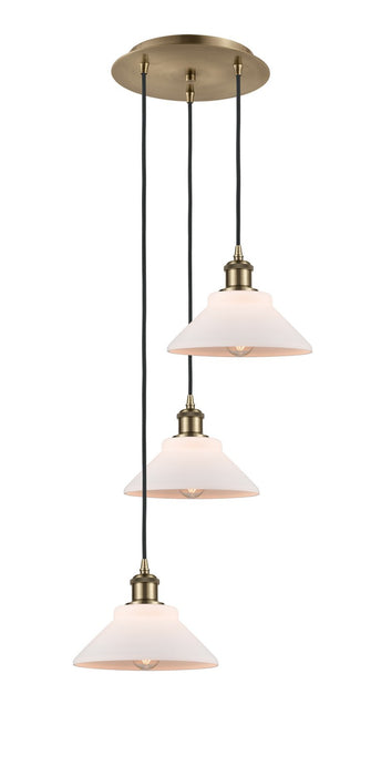Innovations 113B-3P-AB-G131 LED Pendant, Antique Brass