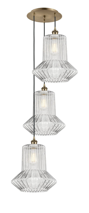 Innovations 113B-3P-AB-G212 LED Pendant, Antique Brass
