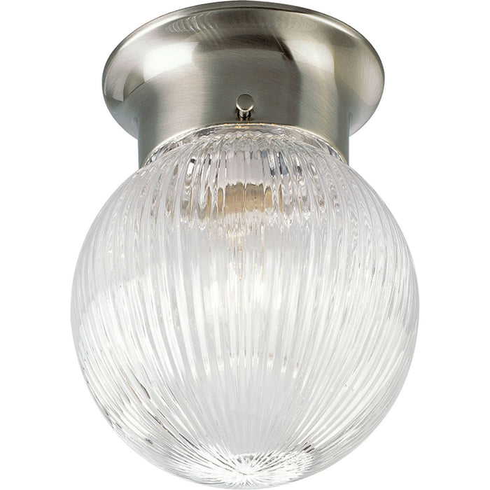 Progress Lighting P3599-09 One Light Flush Mount, Brushed Nickel