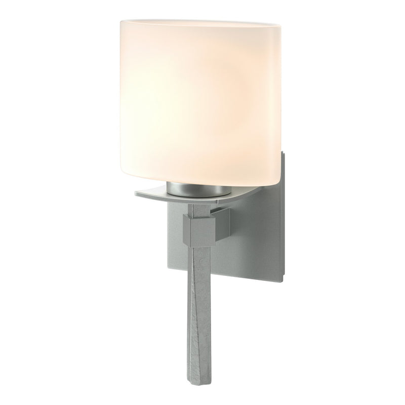 Hubbardton Forge 204820-SKT-82-GG0182 One Light Wall Sconce, Vintage Platinum
