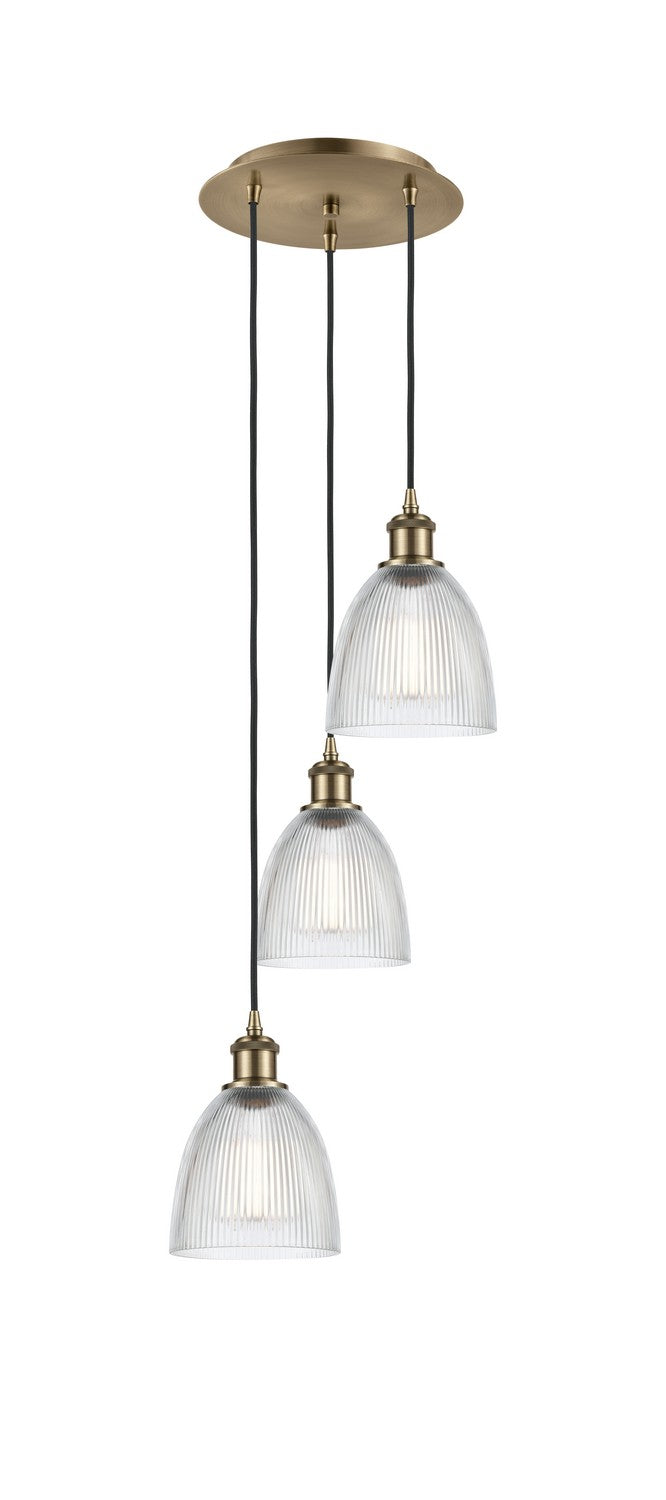 Innovations 113B-3P-AB-G382 LED Pendant, Antique Brass