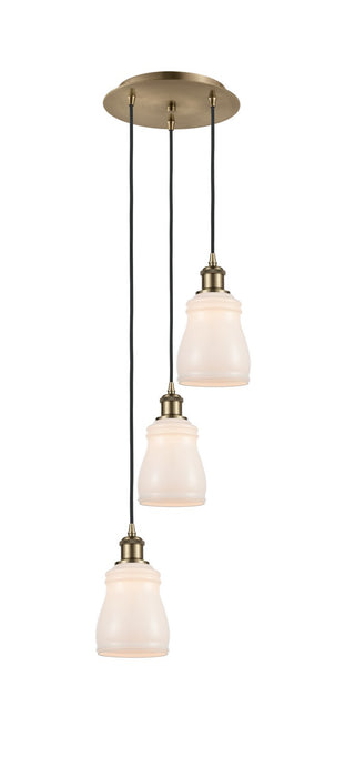 Innovations 113B-3P-AB-G391 LED Pendant, Antique Brass