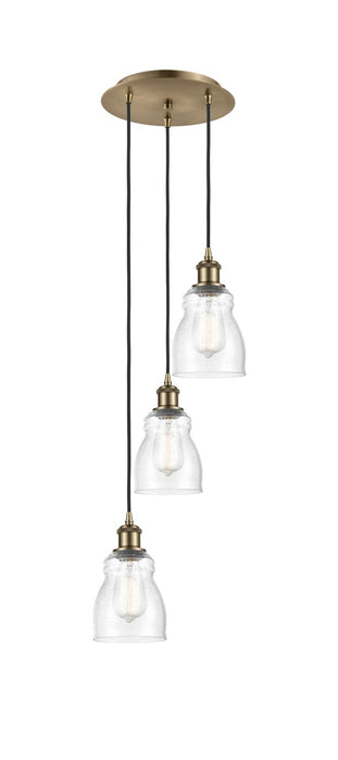 Innovations 113B-3P-AB-G394 LED Pendant, Antique Brass