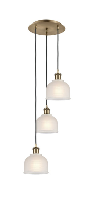 Innovations 113B-3P-AB-G411 LED Pendant, Antique Brass