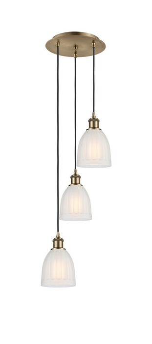 Innovations 113B-3P-AB-G441 LED Pendant, Antique Brass