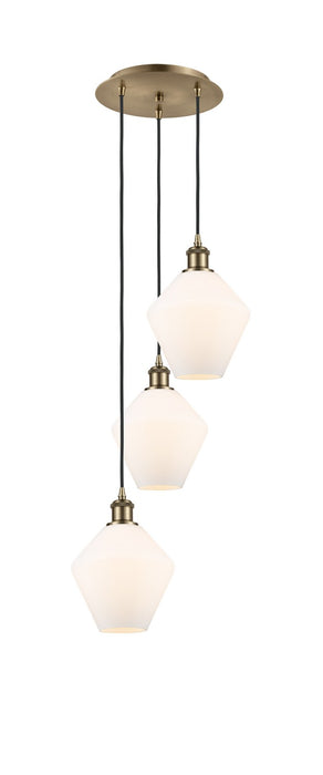 Innovations 113B-3P-AB-G651-8 LED Pendant, Antique Brass