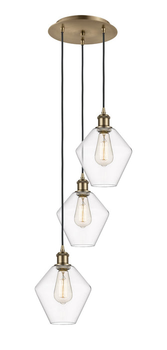 Innovations 113B-3P-AB-G652-8 LED Pendant, Antique Brass