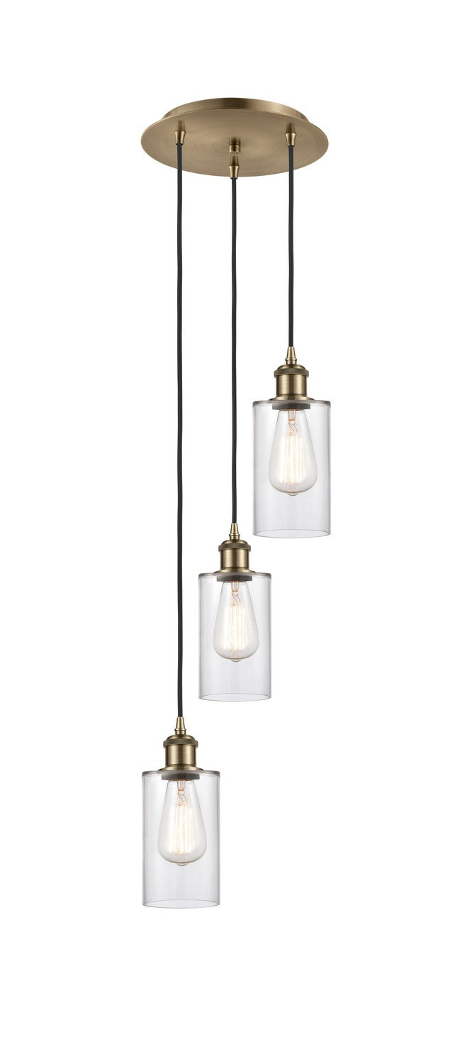 Innovations 113B-3P-AB-G802 LED Pendant, Antique Brass
