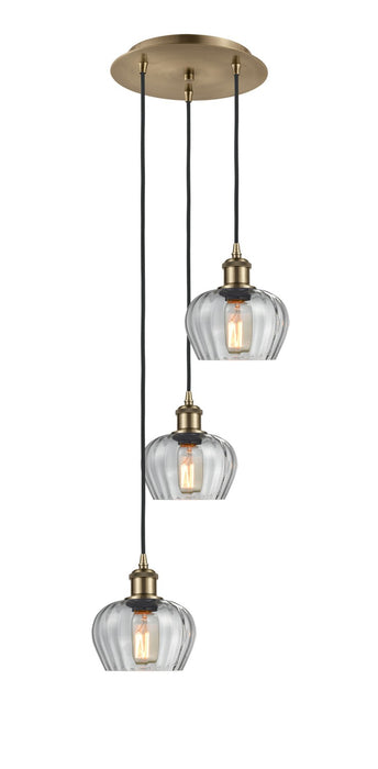 Innovations 113B-3P-AB-G92 LED Pendant, Antique Brass