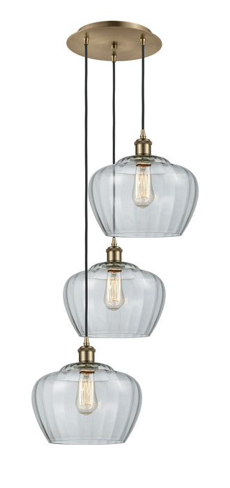 Innovations 113B-3P-AB-G92-L LED Pendant, Antique Brass