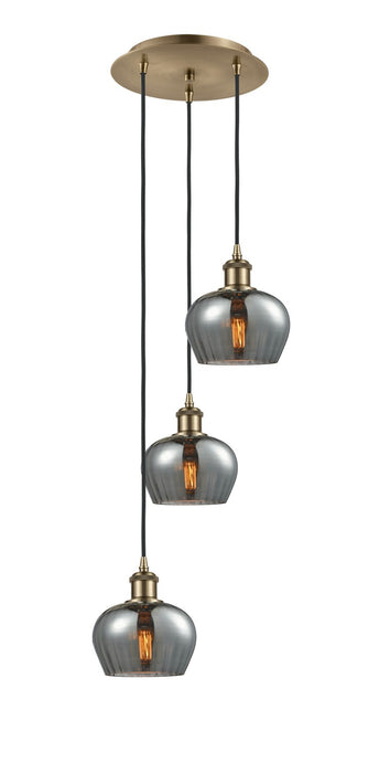 Innovations 113B-3P-AB-G93 LED Pendant, Antique Brass