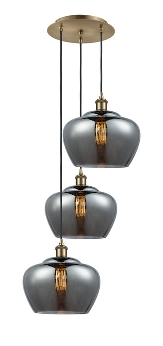 Innovations 113B-3P-AB-G93-L LED Pendant, Antique Brass