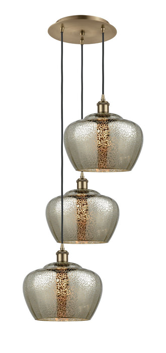 Innovations 113B-3P-AB-G96-L LED Pendant, Antique Brass