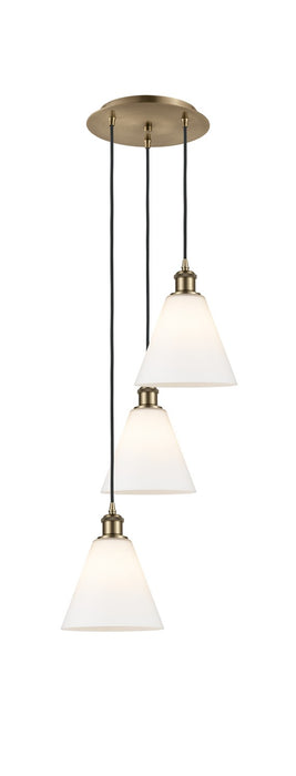 Innovations 113B-3P-AB-GBC-81 LED Pendant, Antique Brass