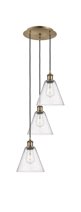 Innovations 113B-3P-AB-GBC-84 LED Pendant, Antique Brass