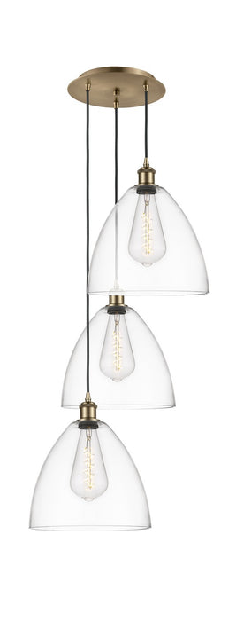 Innovations 113B-3P-AB-GBD-122 LED Pendant, Antique Brass