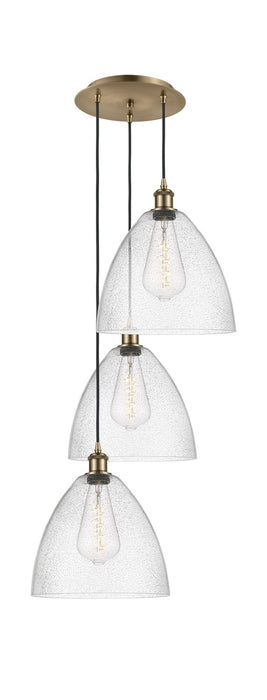 Innovations 113B-3P-AB-GBD-124 LED Pendant, Antique Brass