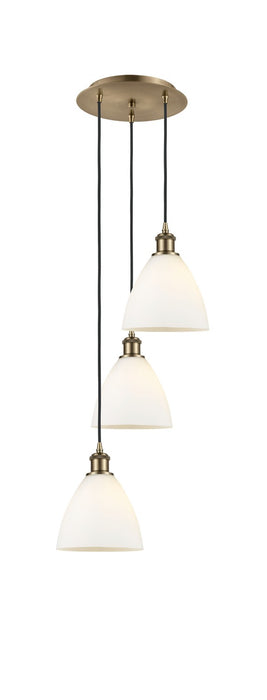 Innovations 113B-3P-AB-GBD-751 LED Pendant, Antique Brass