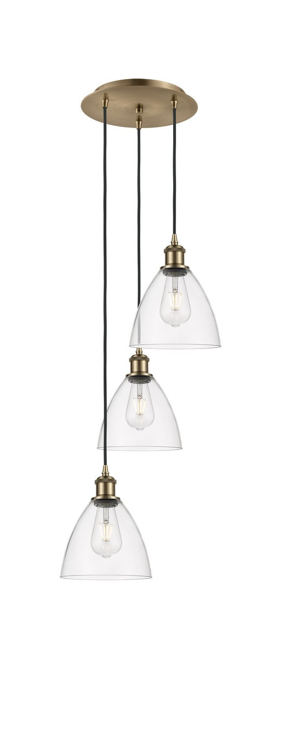 Innovations 113B-3P-AB-GBD-752 LED Pendant, Antique Brass