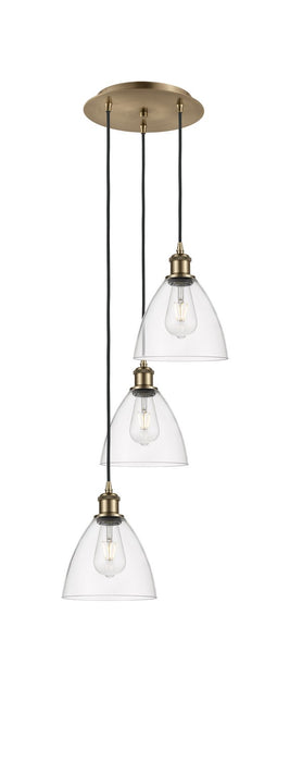 Innovations 113B-3P-AB-GBD-752 LED Pendant, Antique Brass