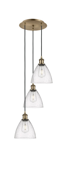 Innovations 113B-3P-AB-GBD-754 LED Pendant, Antique Brass