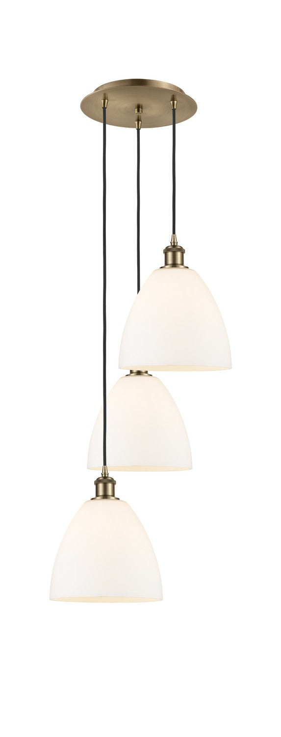 Innovations 113B-3P-AB-GBD-91 LED Pendant, Antique Brass