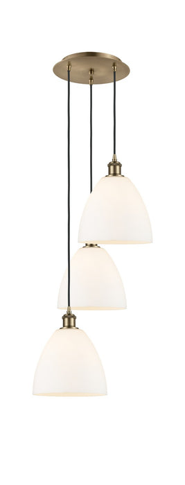 Innovations 113B-3P-AB-GBD-91 LED Pendant, Antique Brass