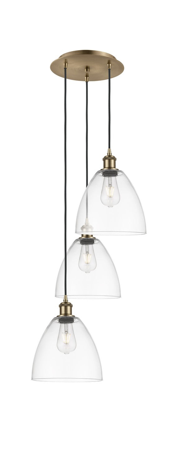 Innovations 113B-3P-AB-GBD-92 LED Pendant, Antique Brass
