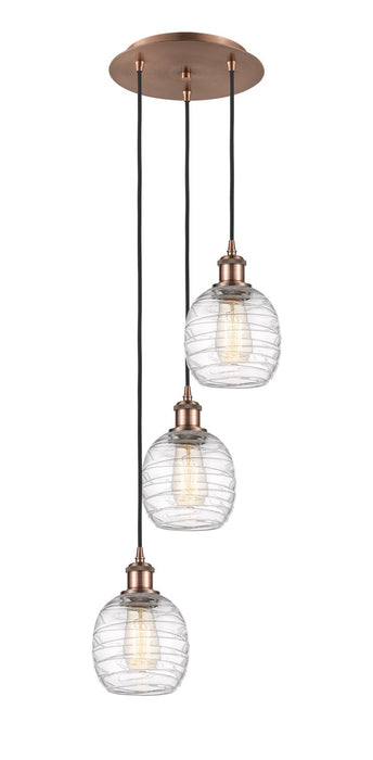 Innovations 113B-3P-AC-G1013 LED Pendant, Antique Copper