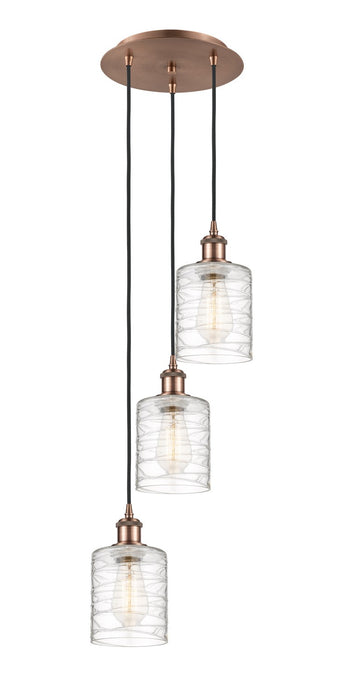 Innovations 113B-3P-AC-G1113 LED Pendant, Antique Copper