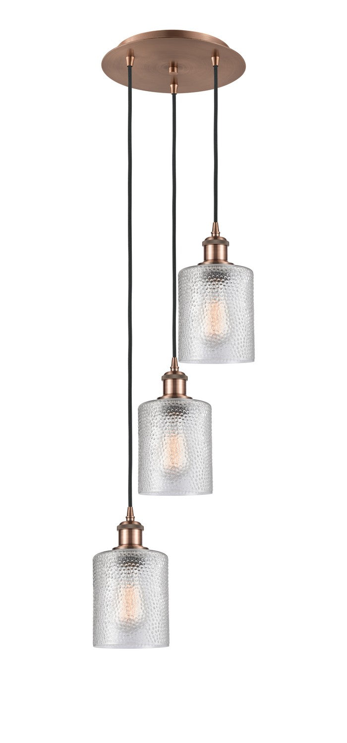 Innovations 113B-3P-AC-G112 LED Pendant, Antique Copper